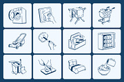 Chores Doodle Icon Set, an Outline Icon by Vectors Market (Thumbnail 6 of 8)