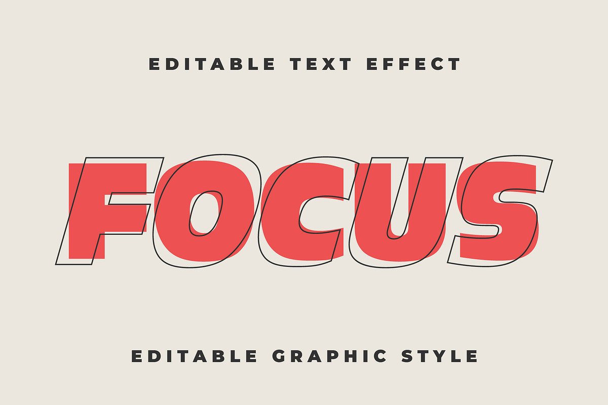 Bold Outline Text Effect preview 3