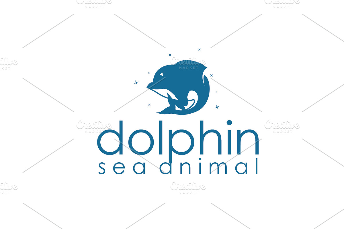 Cute friendly dolphin logo design, a Branding & Logo Template by Maylianaw28 (Photo 1 of 2)