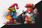 Whimsical Colorful Gnome Clipart, an Illustration by Creative Art (Thumbnail 10 of 11)