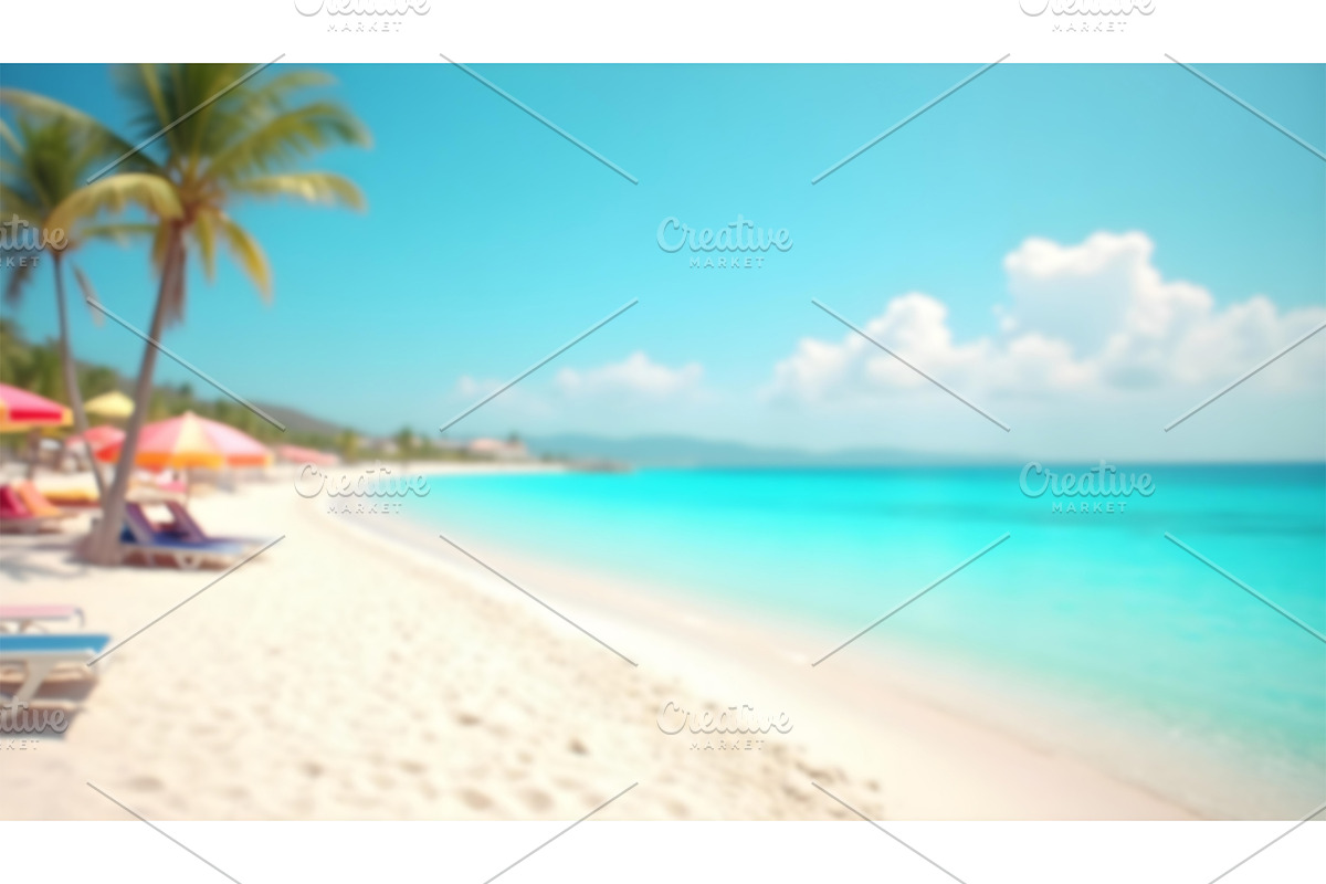 Blurred summer beach background, a Wallpaper Graphic by Elen_Art