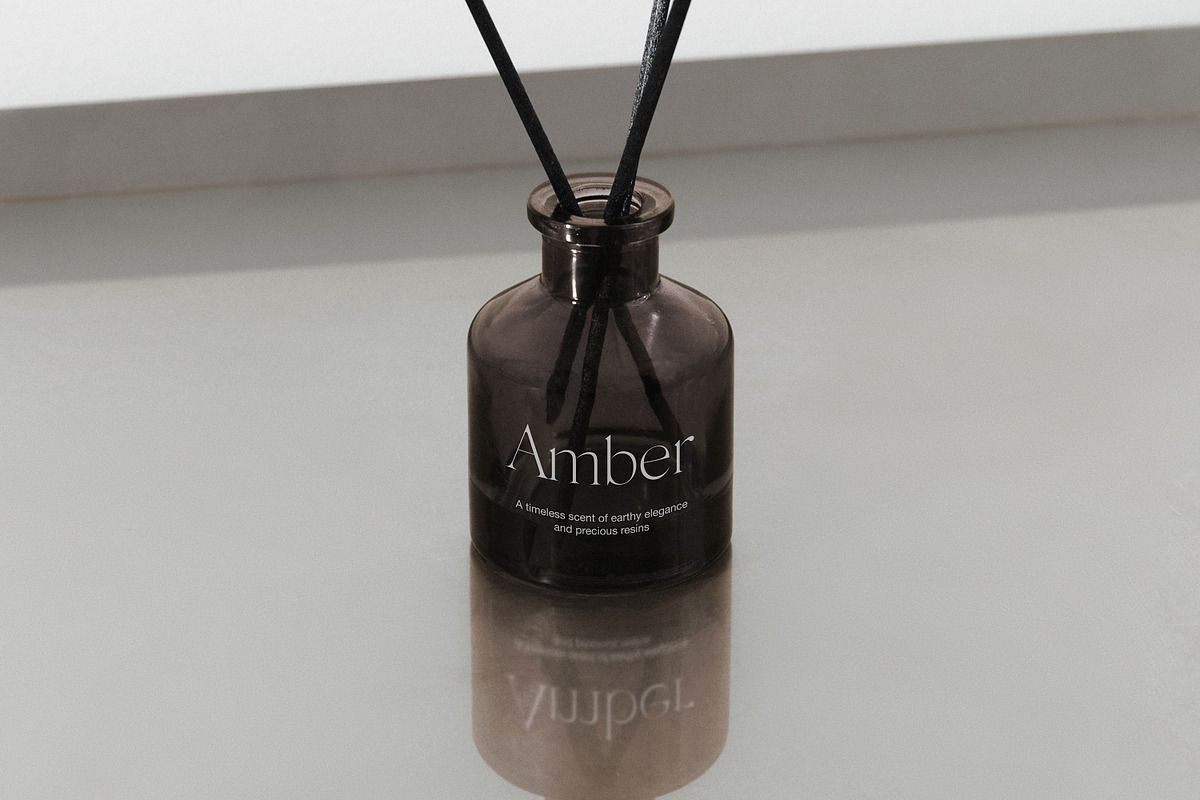Glass Diffuser Bottle Mockup PSD, a Packaging Mockup by Feel This (Photo 1 of 3)