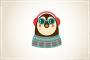 Vintage Hipster Christmas animals, an Animal Illustration by Marish (Thumbnail 2 of 3)