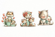 Whimsical mother's day cat clipart, an Illustration by Designworld (Thumbnail 4 of 7)