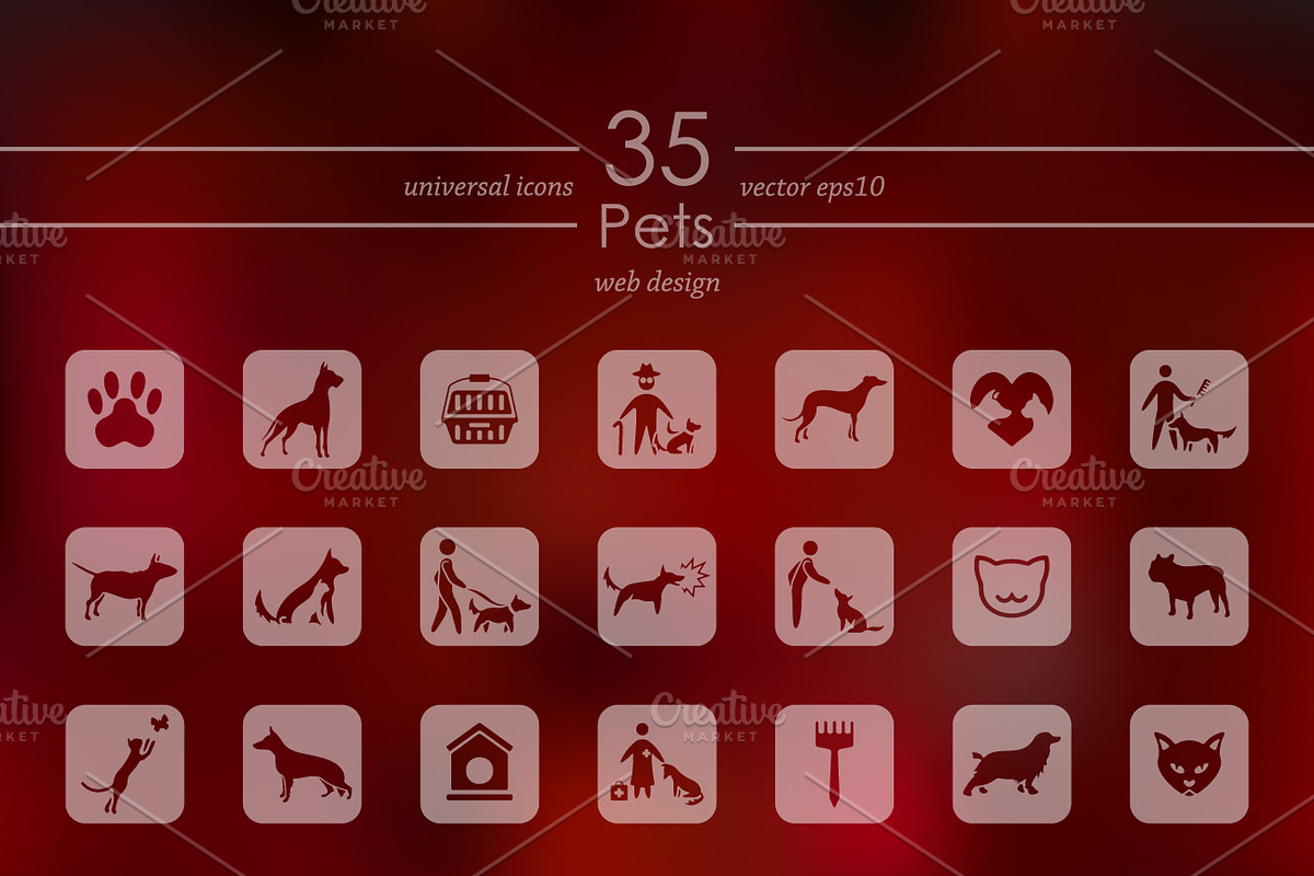 Set of pets icons, an Icon by Palau