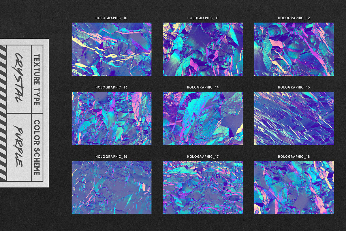 Holographic Backgrounds Collection, a Texture Graphic by MiksKS (Photo 11 of 12)