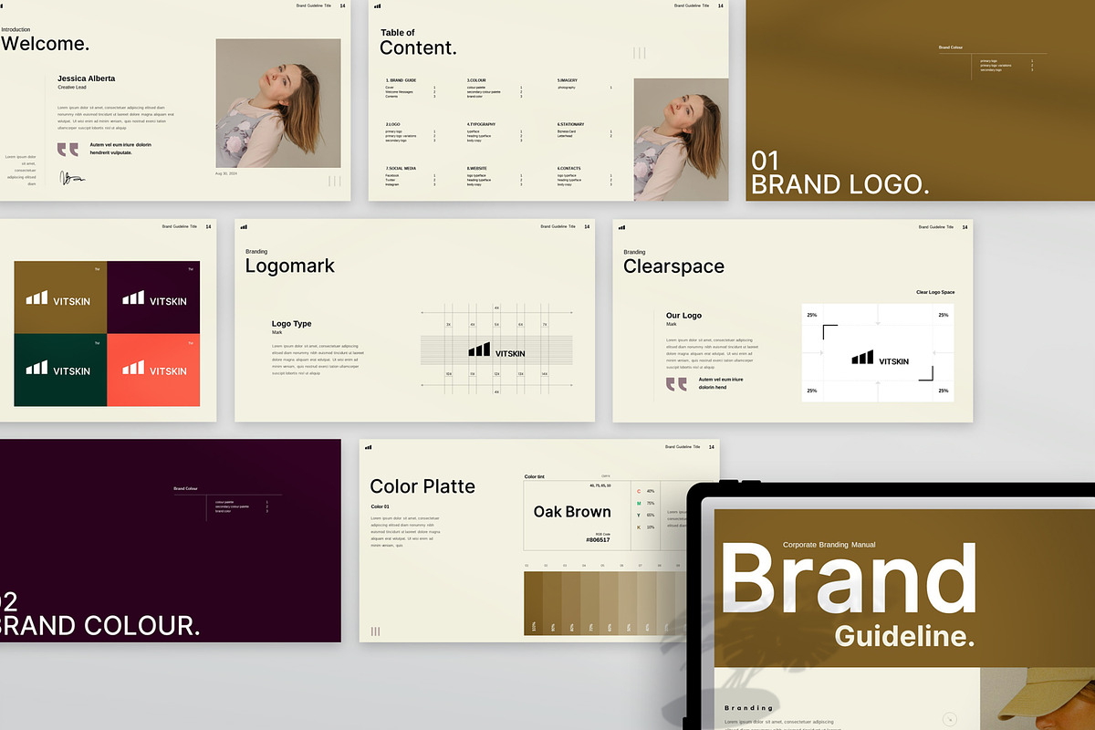 Brand Guidelines Presentation, a Presentation Template by Dream-Lab (Photo 2 of 6)