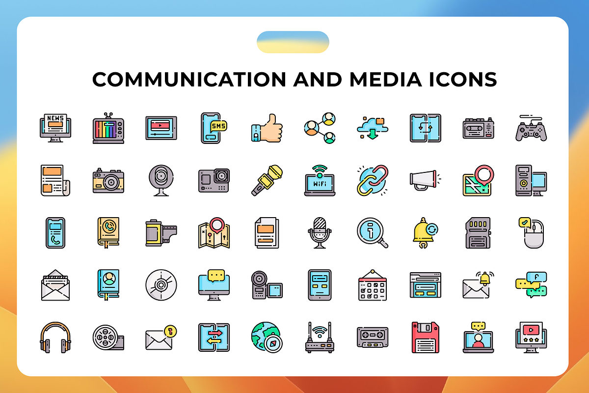 Communication And Media Icons, a Duotone Icon by Wencory (Photo 1 of 2)