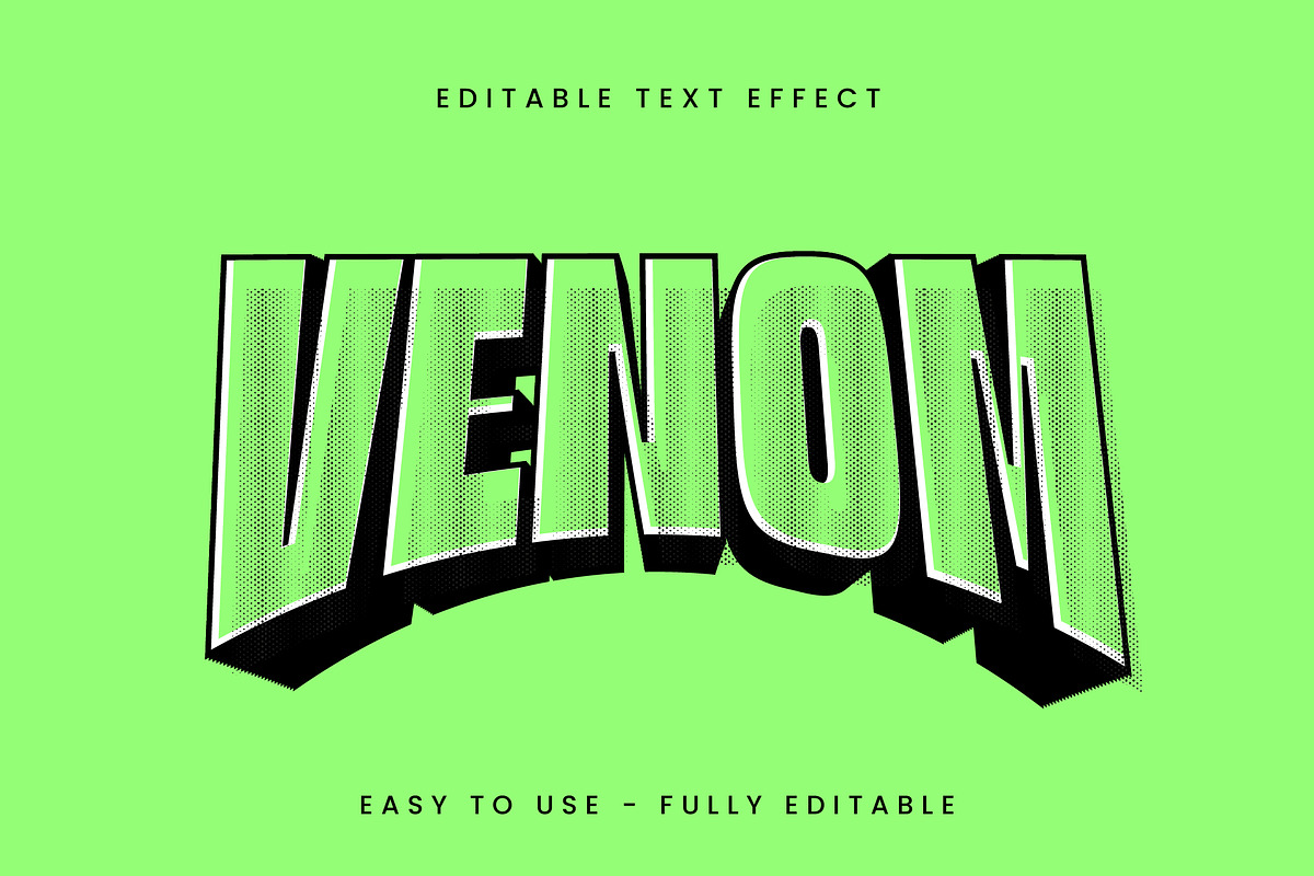 Comic Halftone 3D Text Effect