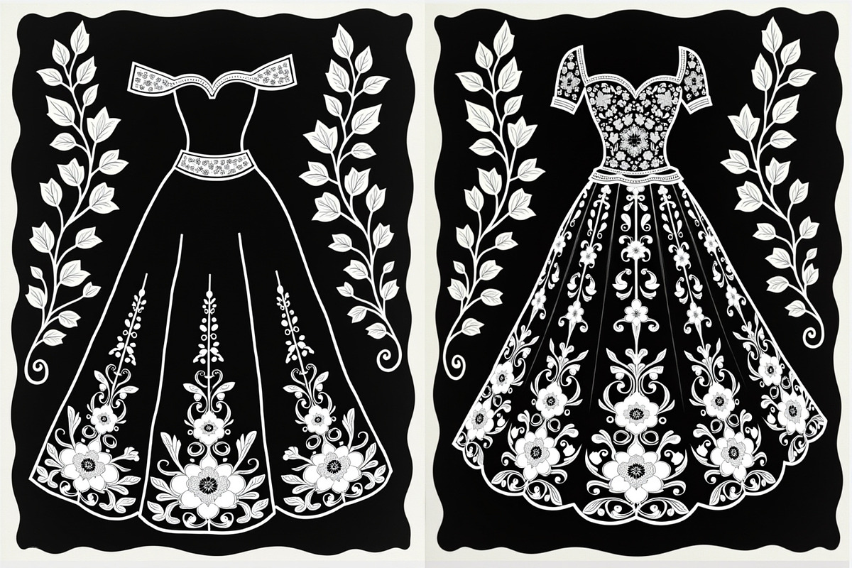 Wedding Dress Vector Pack, an Illustration by Gaye Art (Photo 13 of 21)