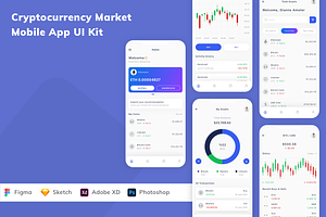 Cryptocurrency Market Mobile App UI