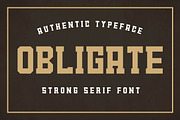 Obligate - String Serif Font, a Slab Serif Font by Artiveko (Thumbnail 1 of 4)