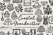 Coastal Grandmother Clipart Set, an Object Illustration by The October Creative (Thumbnail 1 of 6)