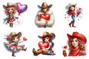 Quirky Valentine Cowgirl Clipart PNG, an Illustration by SinaCreation (Thumbnail 3 of 11)