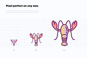 Restaurant Menu | 16 Thin Line Icons, an Outline Icon by Alex Blogoodf (Thumbnail 4 of 12)