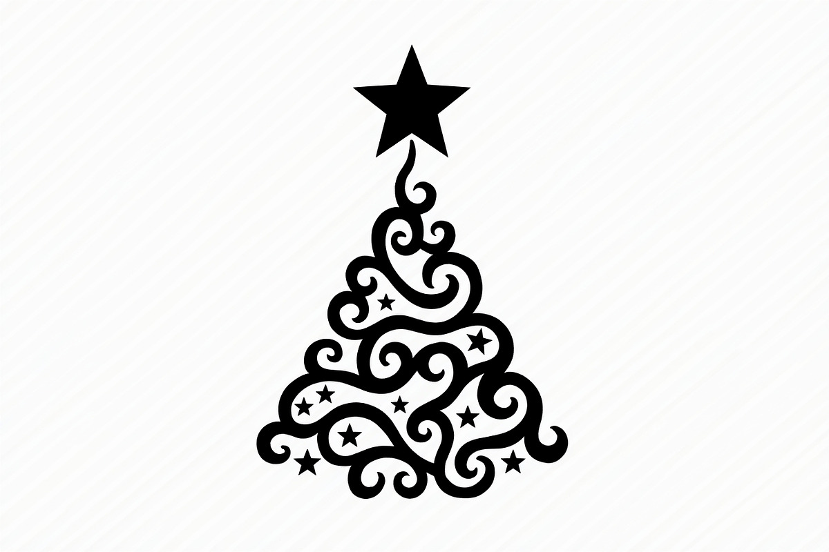 Cozy Holiday Tree Silhouette Designs, an Illustration by Gaye Art (Photo 15 of 21)