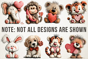 Valentine Latch Hook Animals Clipart, an Animal Illustration by RobertsArt (Thumbnail 5 of 6)