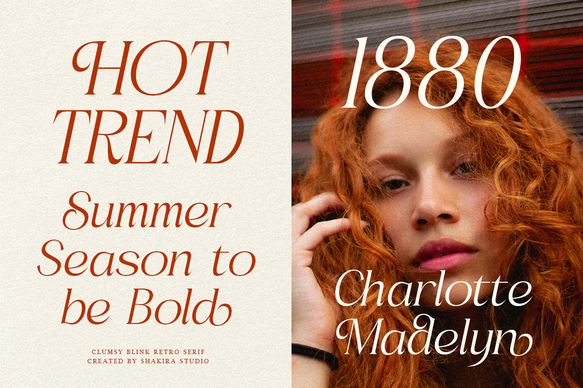 Clumsy Blink - Retro Serif Font, a Serif Font by Shakira Studio (Photo 4 of 10)