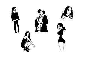 Woman Fashion Silhouette Bundle, an Illustration by MilanaTT