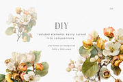Watercolor Botanical Clipart, a Decorative Illustration by ThaismotaCreativeCo (Thumbnail 7 of 11)