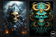 Evil Abstract Poster Design Set, a Background Graphic by Other Side Art (Thumbnail 2 of 5)