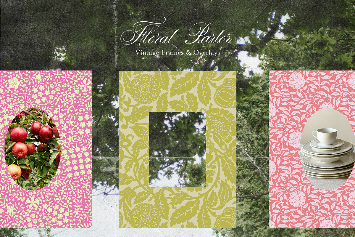 Vintage Floral Frames & Overlays, an Object Graphic by alonahaidash (Photo 2 of 19)