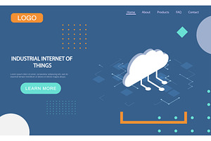 Modern cloud technology and, a Technology Illustration by TopVector