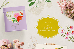 Tea Time Illustrations And Patterns