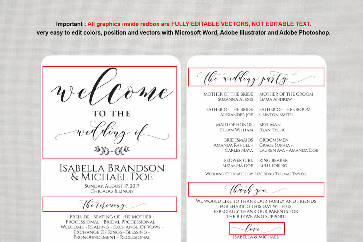 Wedding Program Fan SHR383, an Invitation Template by Shafura_Wedding (Photo 3 of 4)
