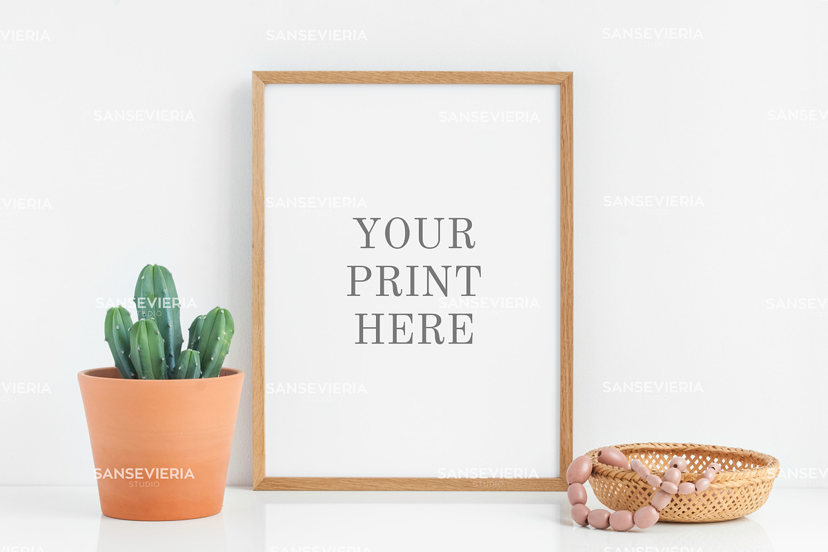 30x40 frame mockup wood 3:4, a Print Template by Grace White (Photo 1 of 4)