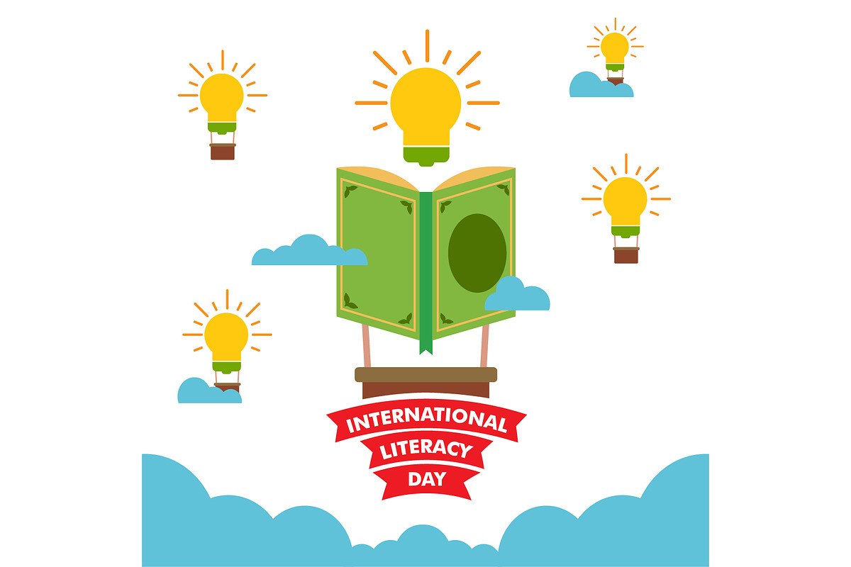 international literacy day illustrat, a Templates & Theme by sekitarief