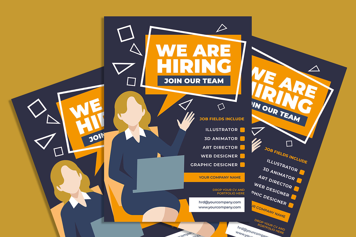We Are Hiring flyer, a Flyer Template by AdamHasan (Photo 2 of 3)