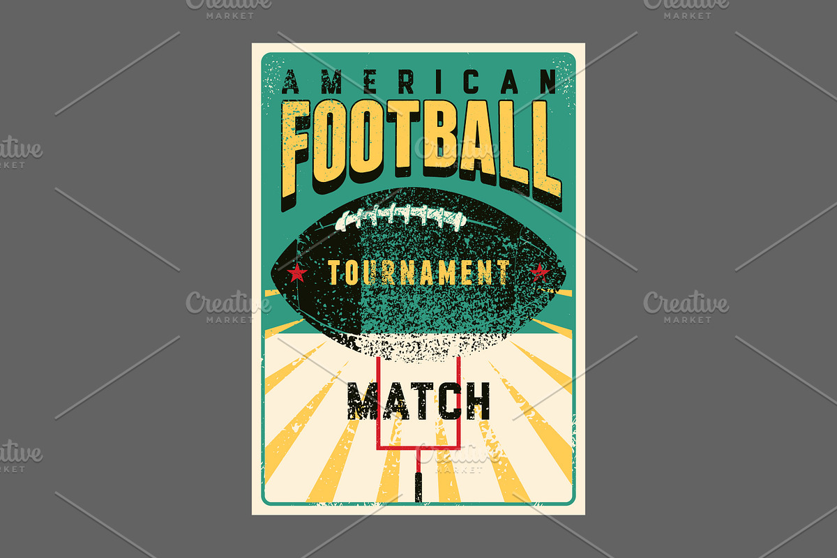 American Football vector poster set., a Sport Illustration by PoPaShop (Photo 6 of 8)