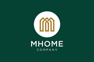 Letter M Home House Logo Design, a Branding & Logo Template by Buqancreative