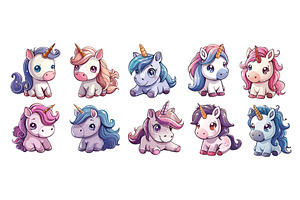 Cartoon cute baby unicorns. Children, an Animal Illustration by Stock-Smart-Start