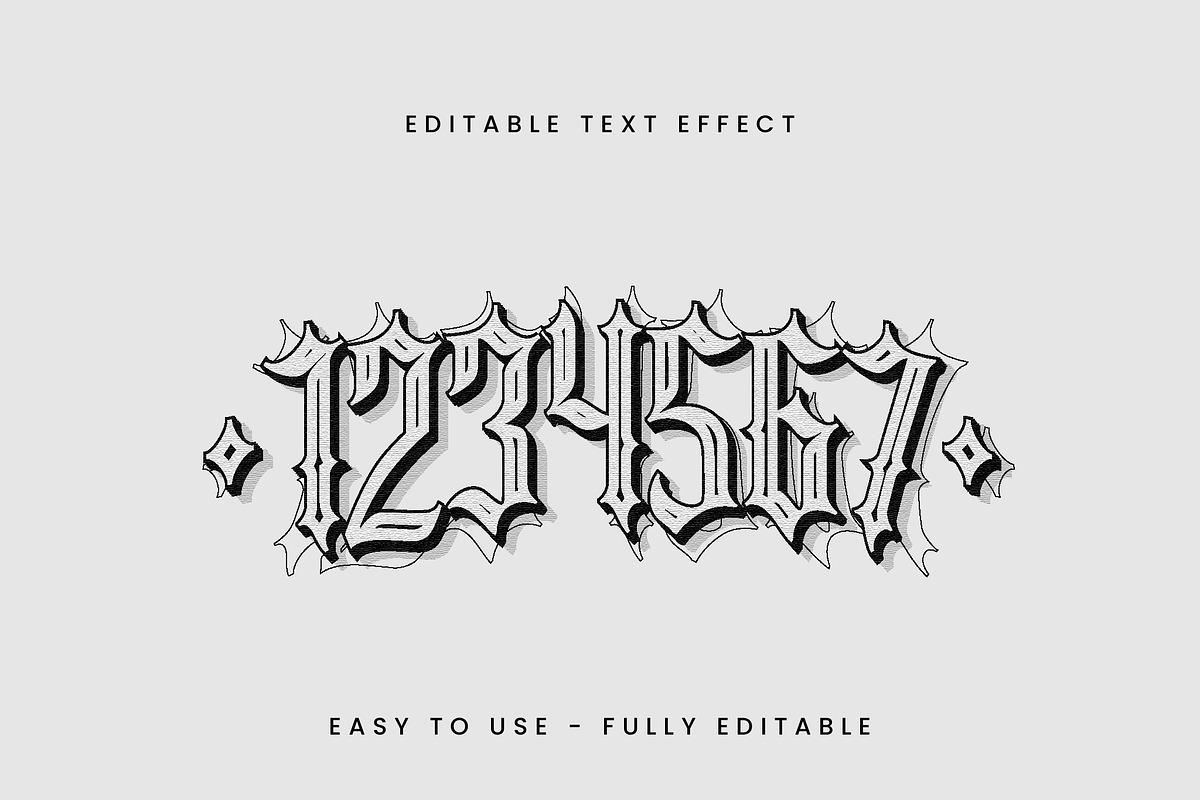 Gothic Retro Ornamental Text Effect preview 2