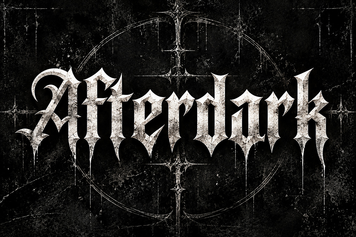 Afterdark, a Blackletter Font by Wow Magic (Photo 5 of 5)