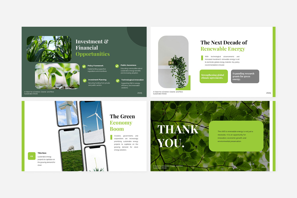 Clean Energy Sustainability Template, a Presentation Template by Eklip Studio (Photo 5 of 6)