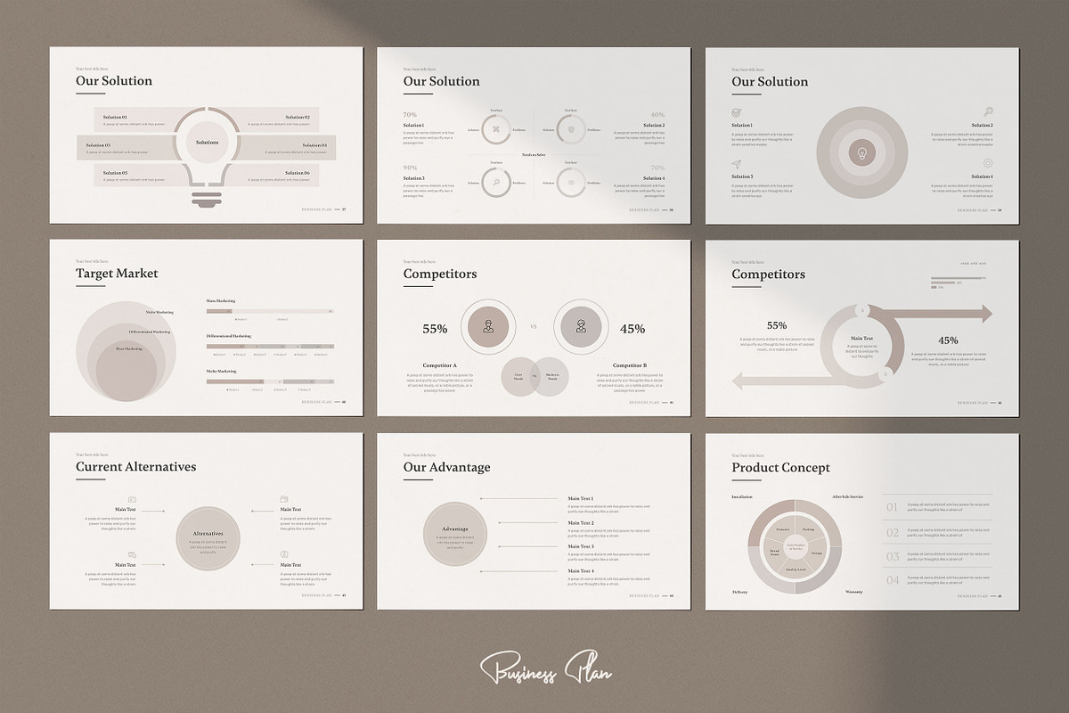 Business Plan Presentation Template, a Presentation Template by SlideCo (Photo 8 of 16)