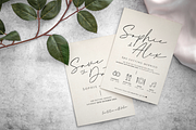 Clean &Minimal Wedding Card Template, an Invitation Template by Esther van Helmont (Thumbnail 2 of 5)