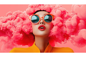 A stylish Asian woman wearing orange, a Beauty & Fashion Photo by Sergey Kotenev