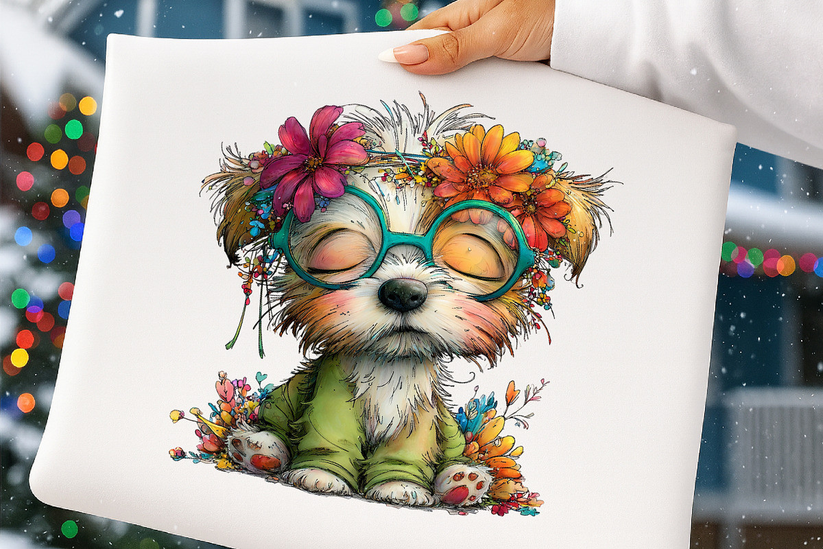 Whimsical Summer Dog Clipart, an Illustration by Digital Artistic99 (Photo 9 of 10)