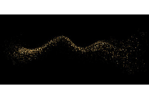Abstract shiny gold glitter design
