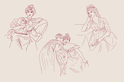Jane Austen Inspired Line Art, a Person Illustration by Miriam Furniss Designs (Thumbnail 10 of 13)