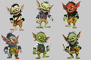 Colorful fantasy goblins showcasing, a Graphic by Designs by Helen Trupak (Thumbnail 1 of 3)