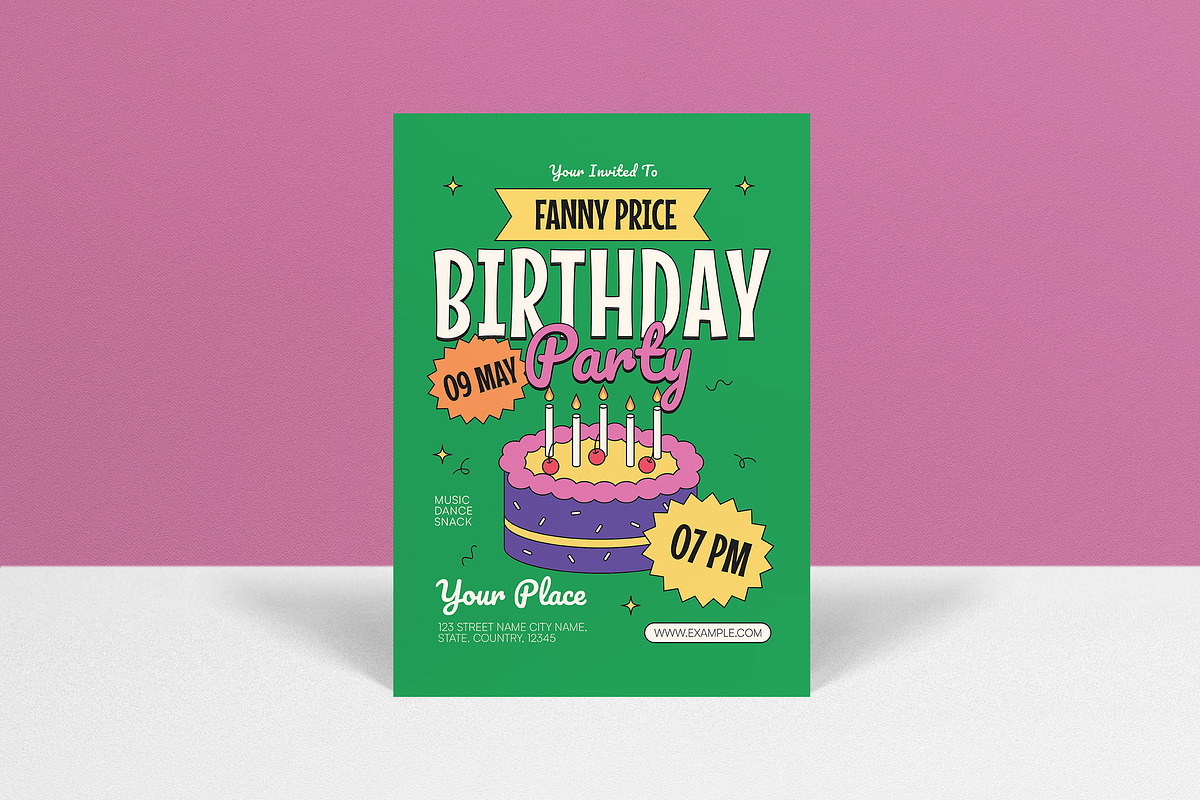 Teen Birthday Invitation, an Invitation Template by graphicook (Photo 1 of 3)