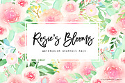Rosie's Blooms - Watercolor Flowers, an Illustration by Carousellerie Creative (Thumbnail 1 of 3)
