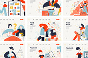 Company, flat web illustrations, a Templates & Theme by Grivina's shop (Thumbnail 21 of 27)