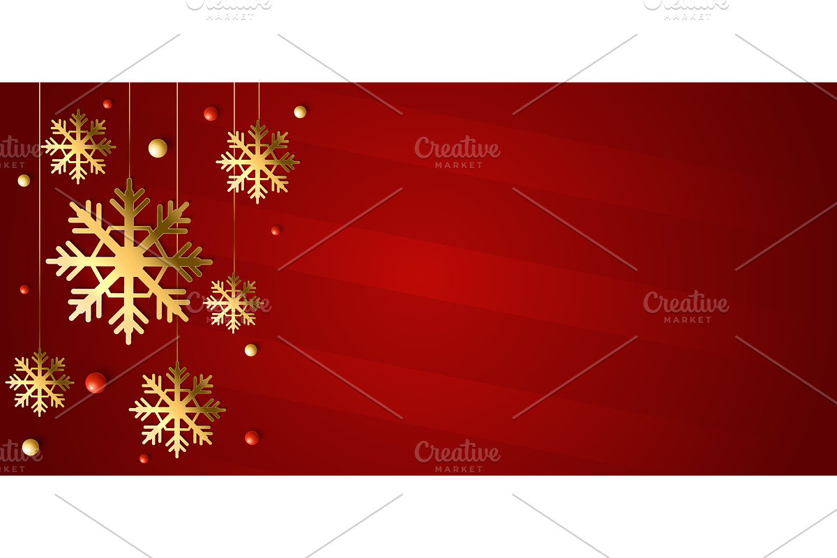 Realistic Christmas red background, an Illustration by Vectorbuum