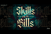 Sulat Kahel- Blackletter Typeface, a Blackletter Font by Lurinzu Studios (Thumbnail 9 of 9)